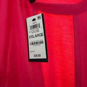 Yoga Top -  Molten Pink XXL Lightweight Pink Top